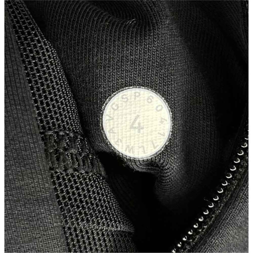 Lululemon Black Mock Cowl Funnel Neck Pullover Sweatshirt Drawstring Womens Sz 4 - Picture 5 of 6